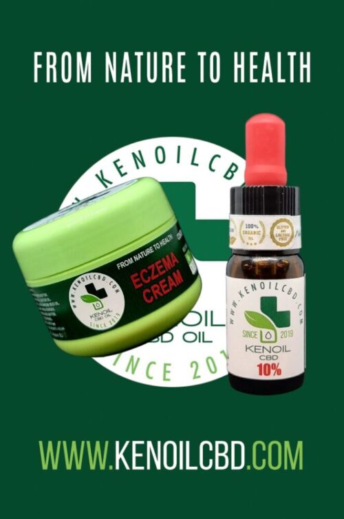 Kenoil Hemp / Premium Full Spectrum 10% Hemp Rich Hemp Oil + Kenoil Hemp Ezcema Cream With Hemp / 30g