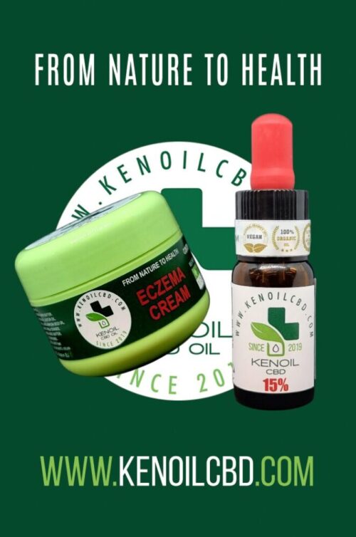 Kenoil Hemp / Premium Full Spectrum 15% Hemp Rich Hemp Oil + Kenoil Hemp Ezcema Cream With Hemp / 30g