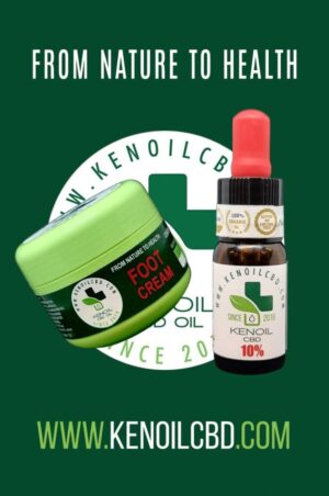 Kenoil Hemp / Premium Full Spectrum 10% Hemp Rich Hemp Oil + Kenoil Hemp Foot Cream With Hemp / 30g